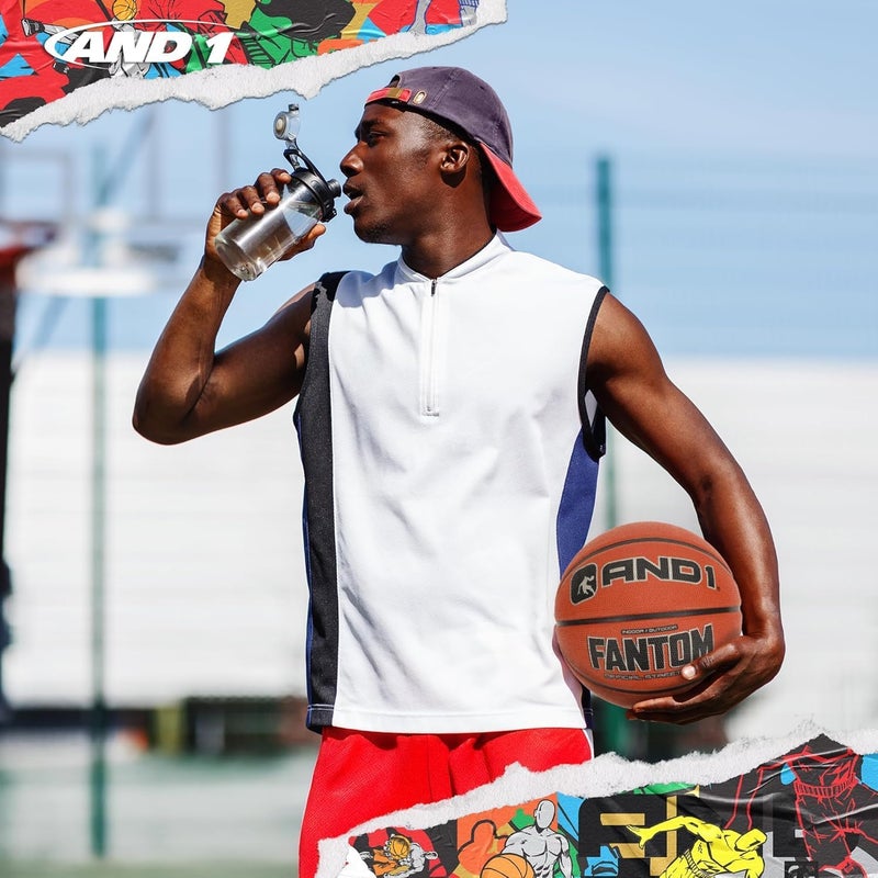 And1 Fantom Rubber Basketball: Official Regulation Size 7 (29.5 inches) - Deep Channel Construction Streetball, Made for Indoor Outdoor Basketball Games - Image 3